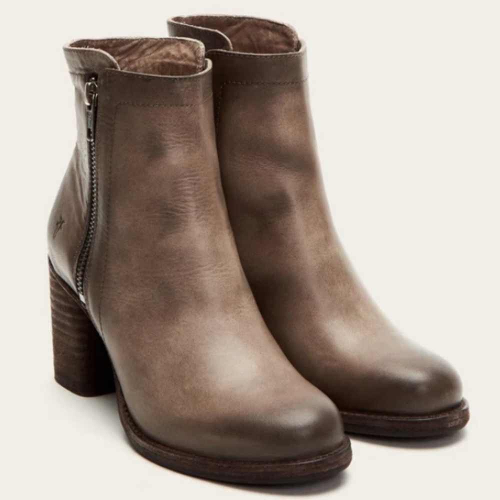 Frye Addie Double Zip heeled bootie boots size 10 new!! - Picture 1 of 14